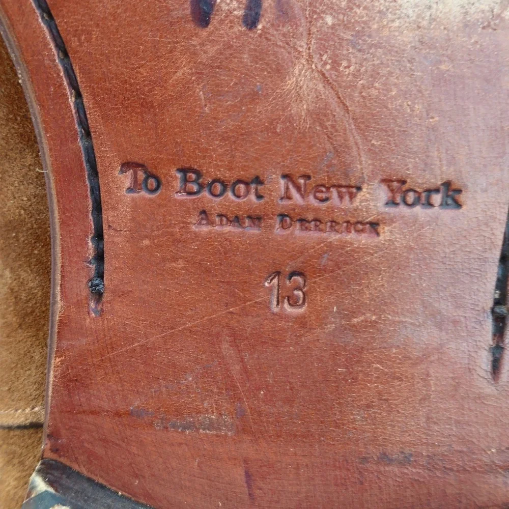 To Boot New York Mens Size 13 Tan Suede Chelsea Boots Italian Classic